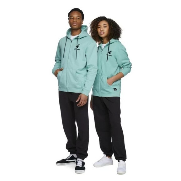 Canadiana Adult Gender Inclusive Full-Zip Sweatshirt Hoodie in Green, Size Small - Picture 2 of 2